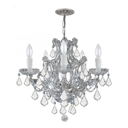 Crystorama Six Light Polished Chrome Up Chandelier 4405-CH-CL-S